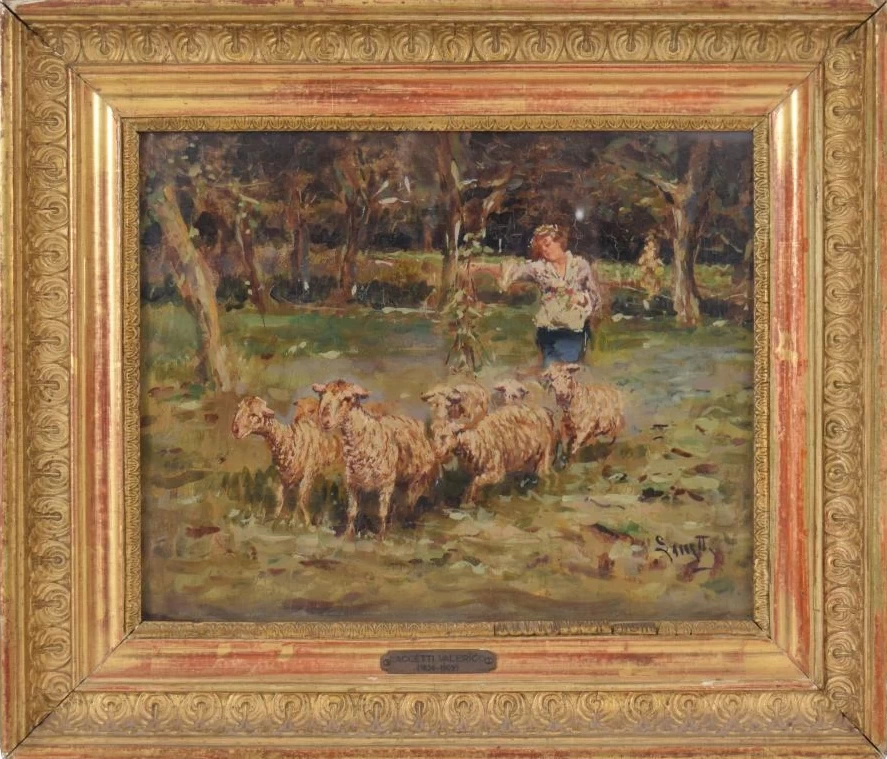 Valerio Laccetti - Pastorella con gregge